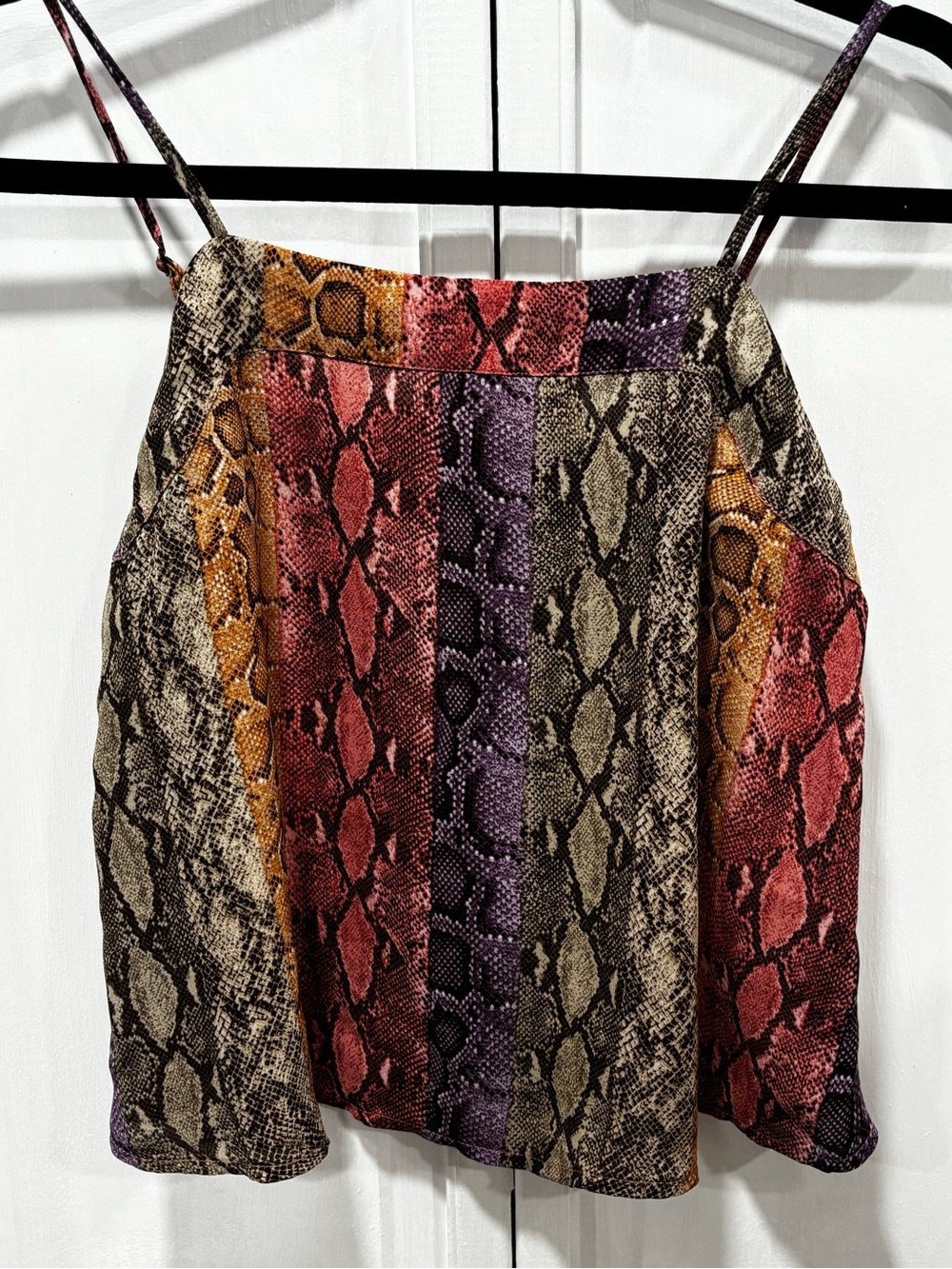 Women's Snake-Print Strappy Cami Top in Multi-Color